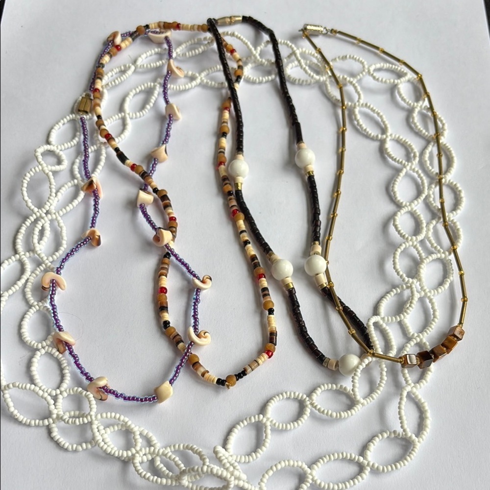 ✨Y2K bundle Colorful Beaded Necklace/Chokers 5pieces✨